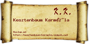 Kesztenbaum Karméla névjegykártya